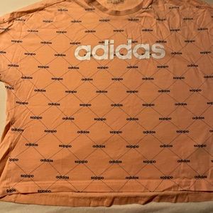 Peach athletic crop top